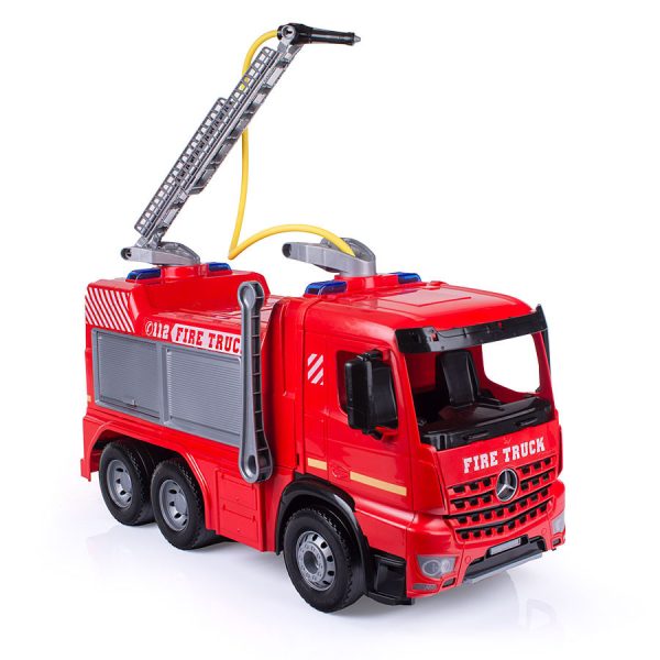 LENA STRAŻ POŻARNA MERCEDES - Wóz strażacki MERCEDES - 3 osie, pompka z wodą, drabina LENA