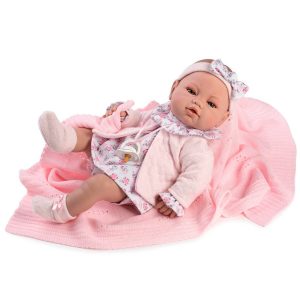 Lalka hiszpańska bobas z kocykiem i smoczkiem MANTITA 39 cm Berbesa